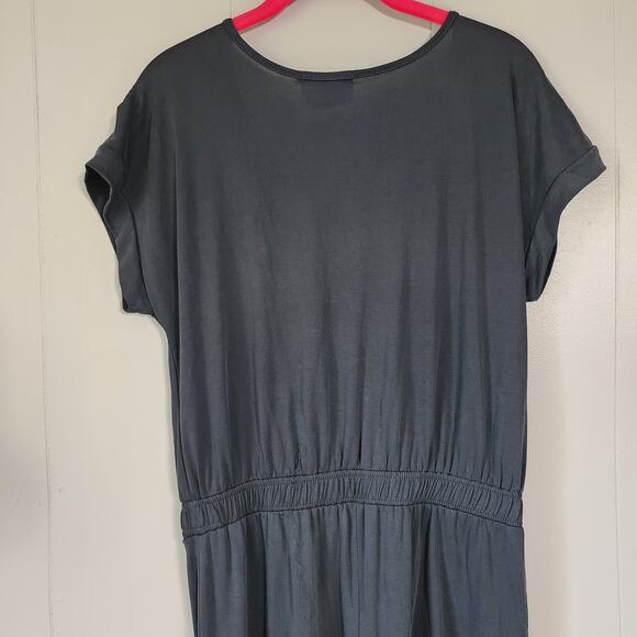 Saturday Sunday Anthropologie Jumpsuit M Wide Leg Gray - Picture 7 of 11
